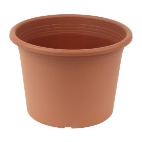 Műanyag henger alakú virágcserép – terracotta