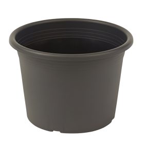 Műanyag henger alakú virágcserép – antracit