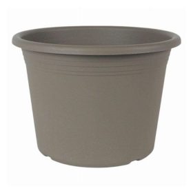 Műanyag henger alakú virágcserép – taupe