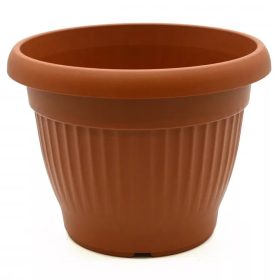 Campana bordázott műanyag virágcserép - Terracotta