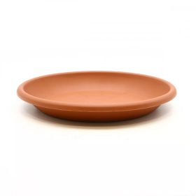 Kerek műanyag virágcserép alátét - Terracotta