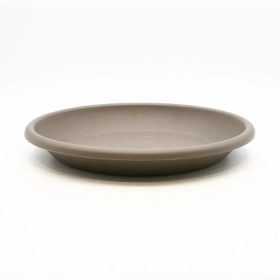 Kerek műanyag virágcserép alátét - Taupe