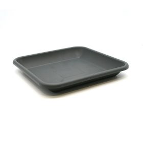 Szögletes műanyag virágcserép alátét - Antracit