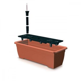 Műanyag öndözős balkonláda - 80 cm - Terracotta