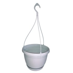 Műanyag függeszthető virágcserép - Fehér - 25 cm