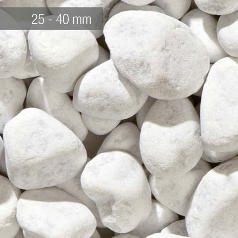 White Carrara márványkavics - 25-40 mm